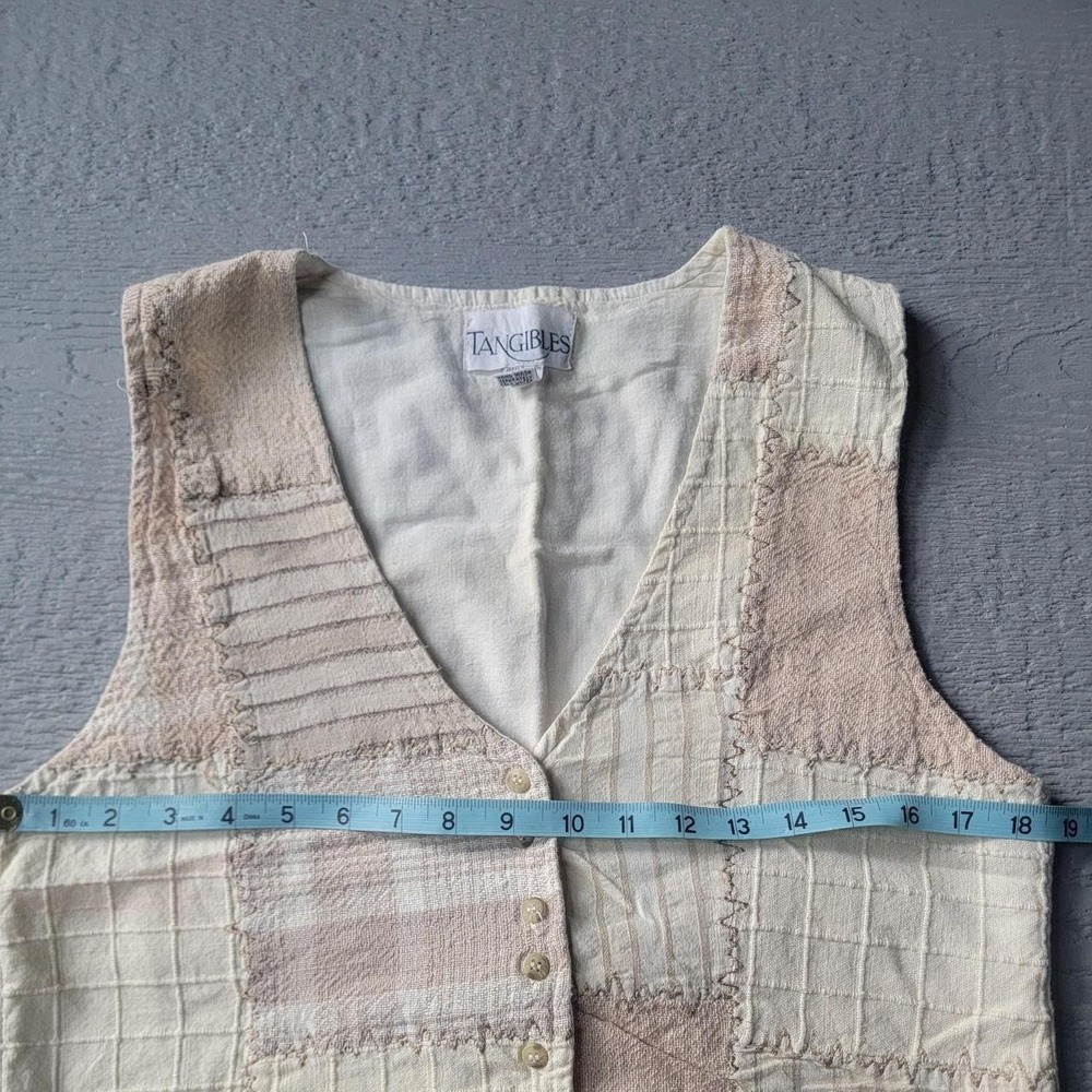 Tangibles cream vest with tie back.‎ Size S #vest #feminine A-30